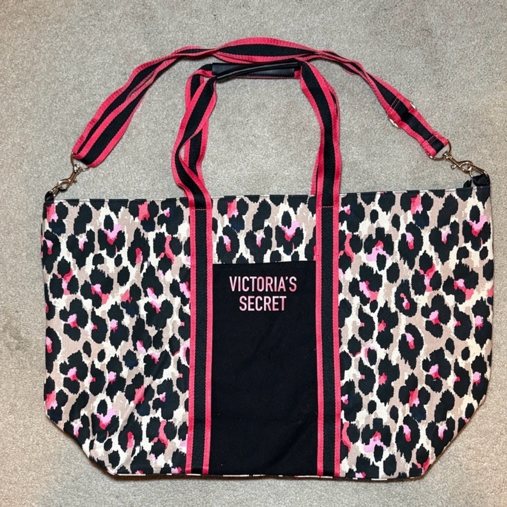 Victoria's Secret Pink and Black Leopard Tote